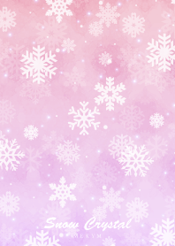Snow Crystal -Watercolor Purple&Pink-