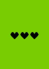 ミニドット絵ハート(ブラック1-04)
