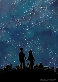 Night and star with you and date.