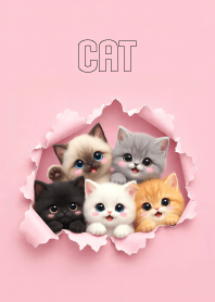 Kawaii Cat Gang in Pink Theme