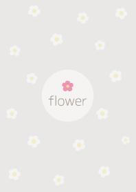 ดอกไม้ <ดอกไม้> สีเทาเบจ.