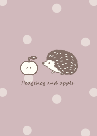 Hedgehog and apple *smoky pink* 2