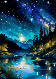 Beautiful starry night view#2028