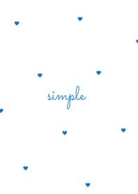 大人のハート柄 | ホワイト＋ブルー