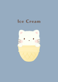 Ice Cream -cat- smoky blue