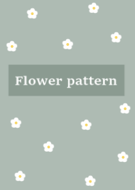 flower pattern_dusty green