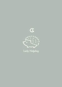 Lucky Hedgehog -smoky green- moon