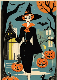 Ukiyo-e - Halloween cat 932fa3