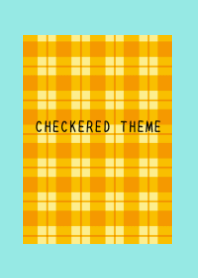 ORANGE CHECKERED THEMEj-BLUE GREEN