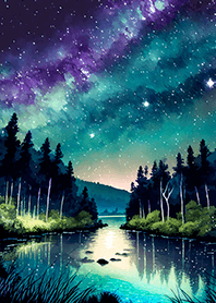 Beautiful starry night view#601