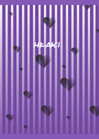 black gradient heart on purple