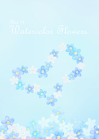수채화 꽃(물망초)/하늘색11.v2