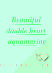 Beautiful double heart aquamarine