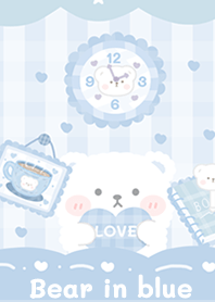 Happy bear in blue!