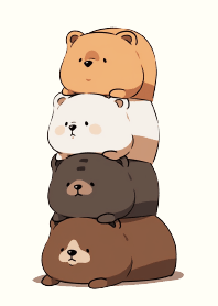 可愛的小熊疊羅漢 1