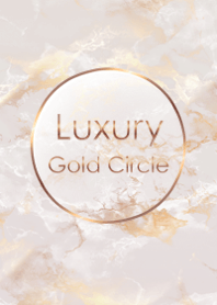 Marble Luxury Gold Circle #Brown Beige.