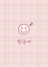 Korea Plaid<Musical note>pink