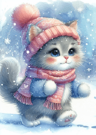 冬の日の暖かい猫