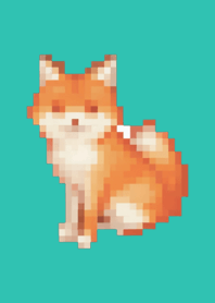 Fox Pixel Art Theme  Green 08