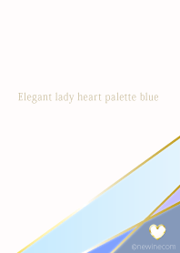 Elegant lady heart palette blue