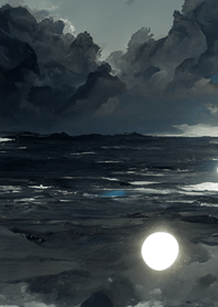 月の夜 夜の海 #4_510。