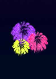 Fireworks of the night sky Deep purple