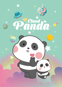 Panda Cloud Galaxy Green