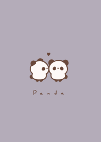 Panda Couple 3/violet beige