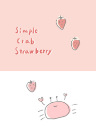 simple Crab strawberry white gray.