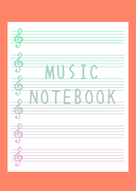 GRADIENT MUSIC NOTEBOOK-APRICOT COLOR