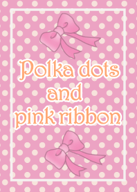 Polka dots & pink ribbon