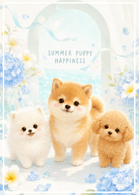 brown Summer Puppy Happiness