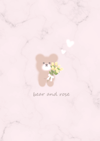 Bear and yellow rose dustypink16_2