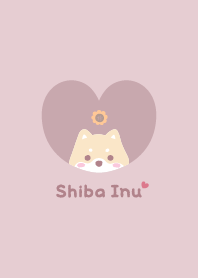 Shiba Inu2 Sunflower - pink