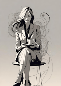 Leisurely coffee time   2DDDE8