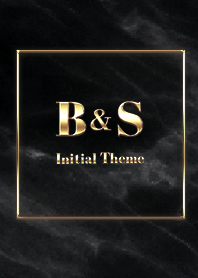【 B&S 】Initial Theme Gold - ブラック