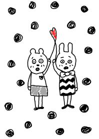 シンプルうさぎとクマが恋しちゃいました