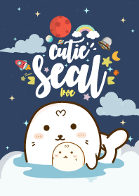 Seal Cutie Galaxy Navy Blue