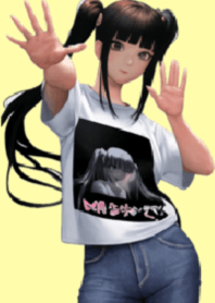 ツインテールのコをタッチすると怒るよ