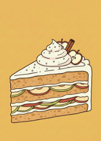 Apple Cake Illustration Style