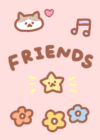 Pink x beige soft illustration