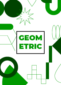 Bold Geometric White Green