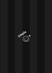 Smile Heart =Black= Stripe