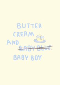Butter cream and baby blue