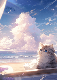 在海邊小屋的喵喵❤夢幻無邊天空13