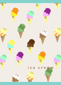 夏はアイスクリーム02 青色