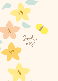 3color flowers and butterflies13 Japan