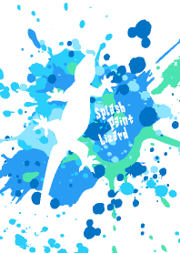 Splash paint Lizard Blue-White