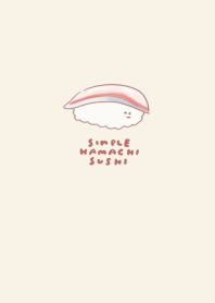 simple Hamachi sushi beige