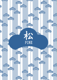 Japanese pattern -PINE- Blue 2